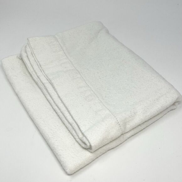 Restoration Hardware Cotton Flannel White Standard Pillowcase Made In Germany - Picture 1 of 4